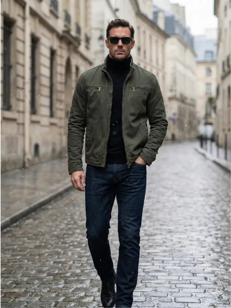 Valmont Vintage Olive Field Jacket — North Row | Lifestyle