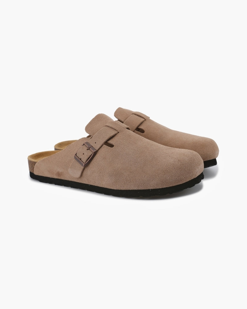 Suede Clogs — North Row | Side View