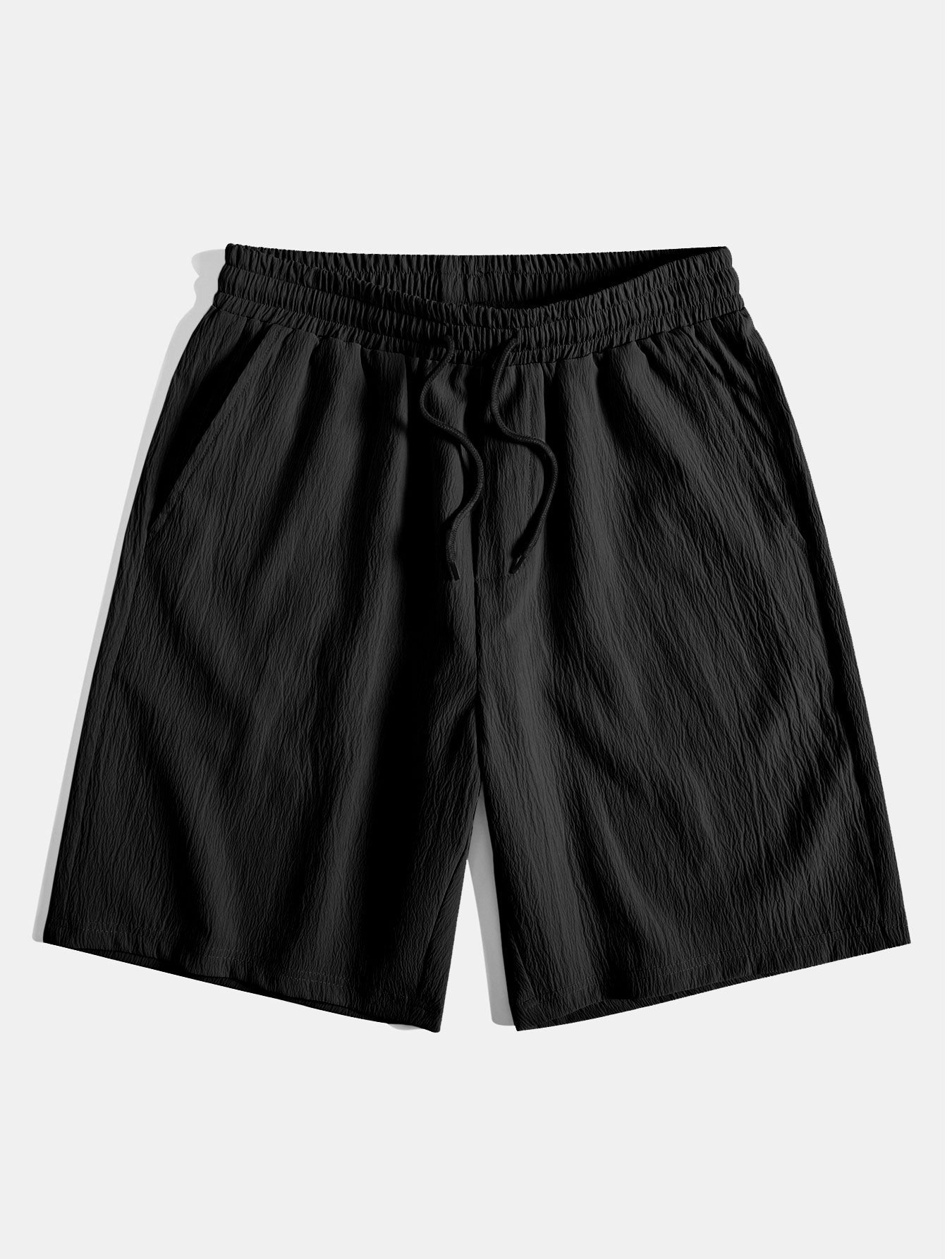 Texture Jacquard Cuban Shirt & Crinkled Textured Drawstring Shorts — North Row | View 13