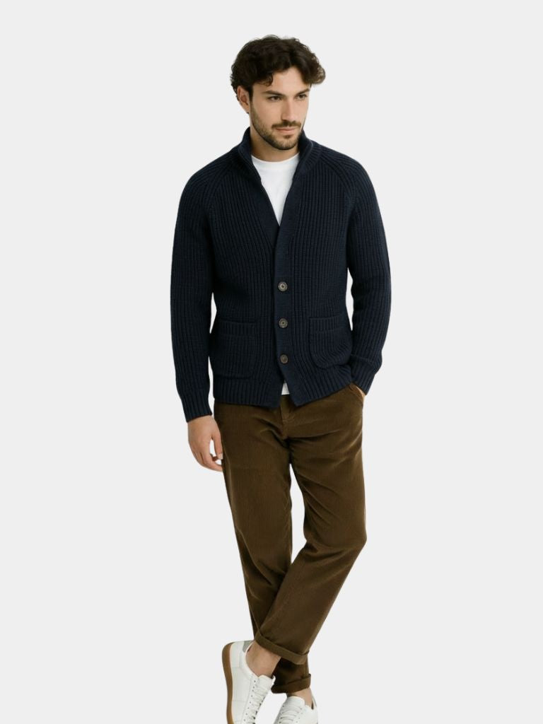 Classic Heritage Botton Knit Jacket — North Row | Back View