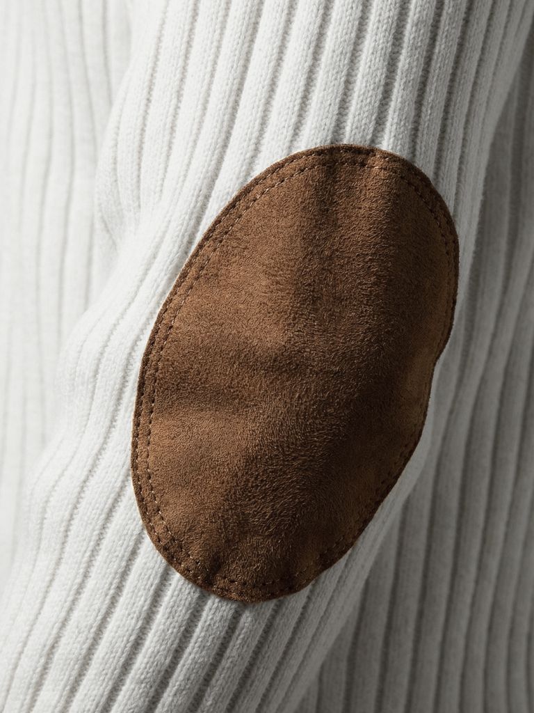 Refined High Collar Henley Sweater — North Row | Back View