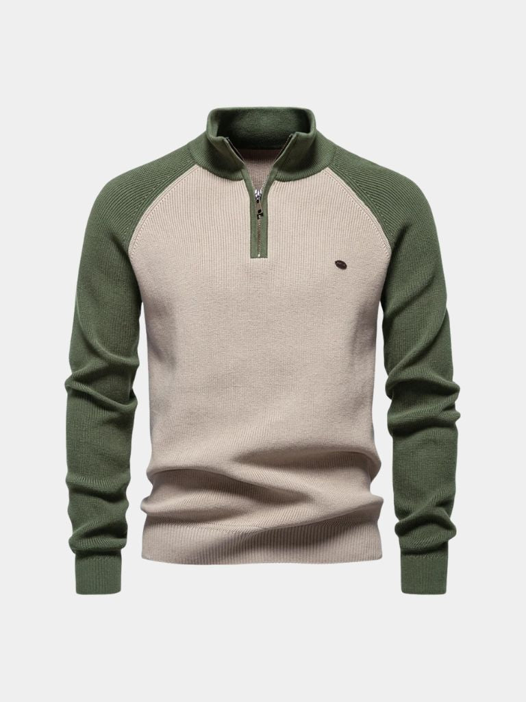 Apex Sport-Luxe Quarter Zip — North Row | Close-Up