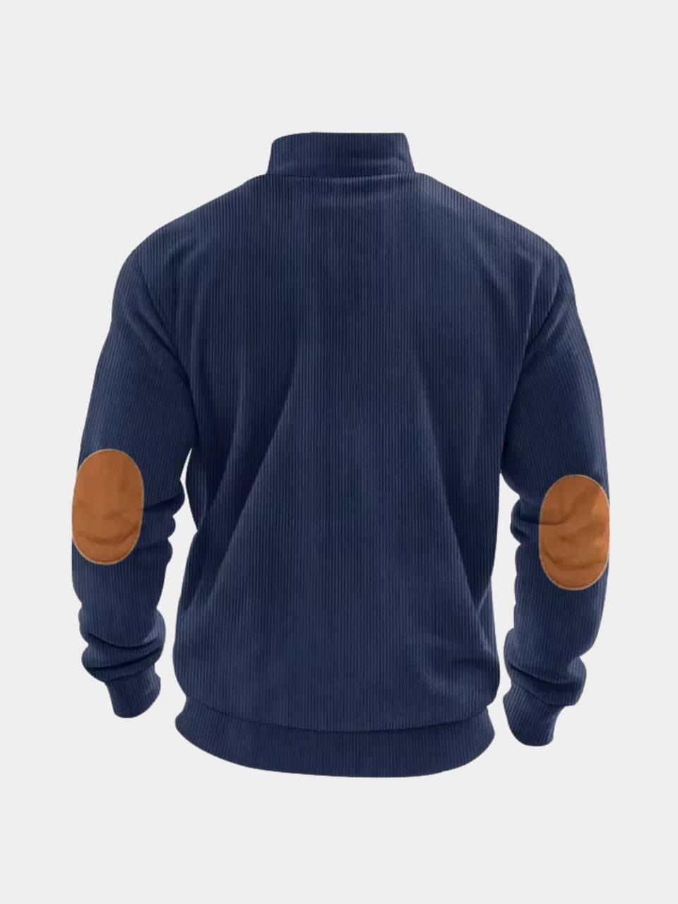 High Collar Quarter Zip Corduroy Pullover — North Row | Detail View