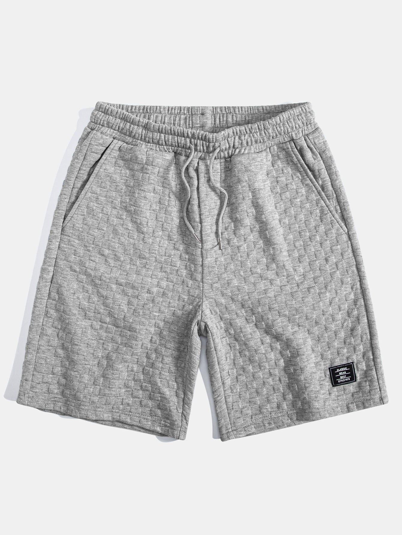 Checkerboard Jacquard Arc Hem Hooded T-Shirt & Shorts — North Row | View 14