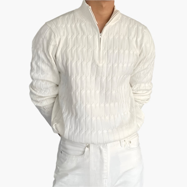 Caleb Half Zip Sweater — North Row | Back View