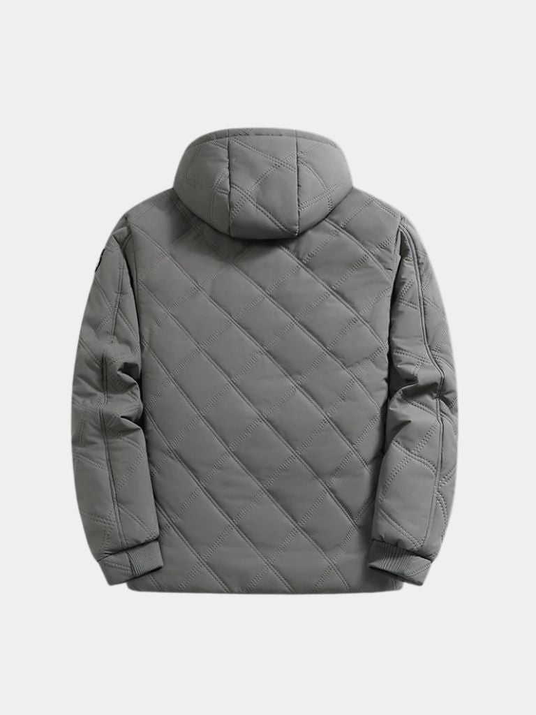 Slate Cavalier Zip Jacket — North Row | Model Wearing