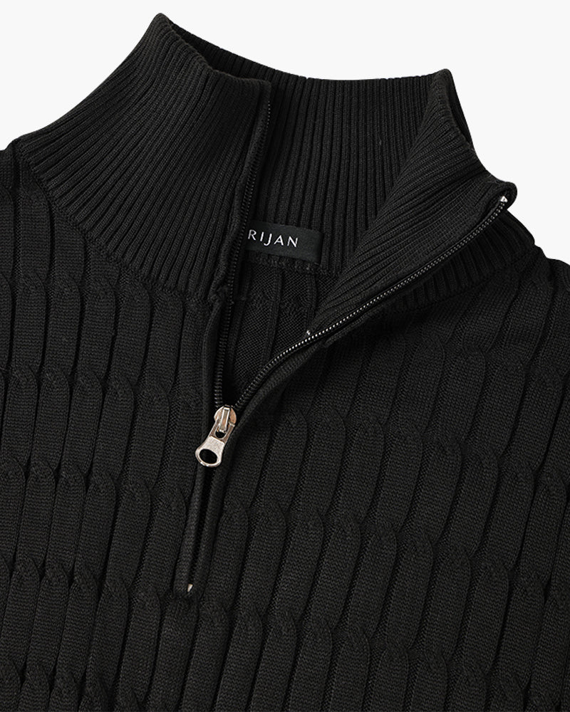 Caleb Half Zip Sweater — North Row | Model Wearing