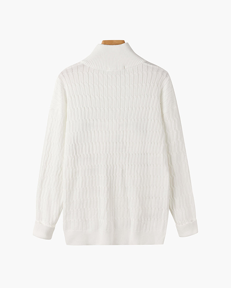Caleb Half Zip Sweater — North Row | Detail View