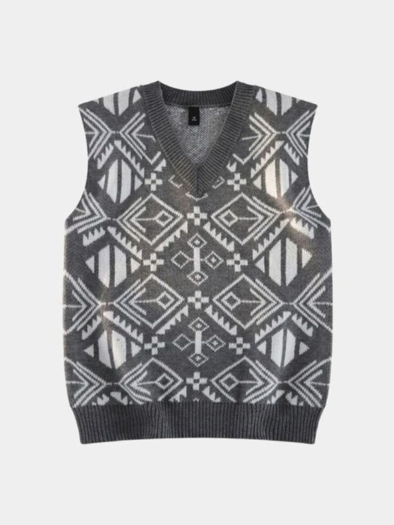 Academic Retro Knit Vest — North Row | Worn Look