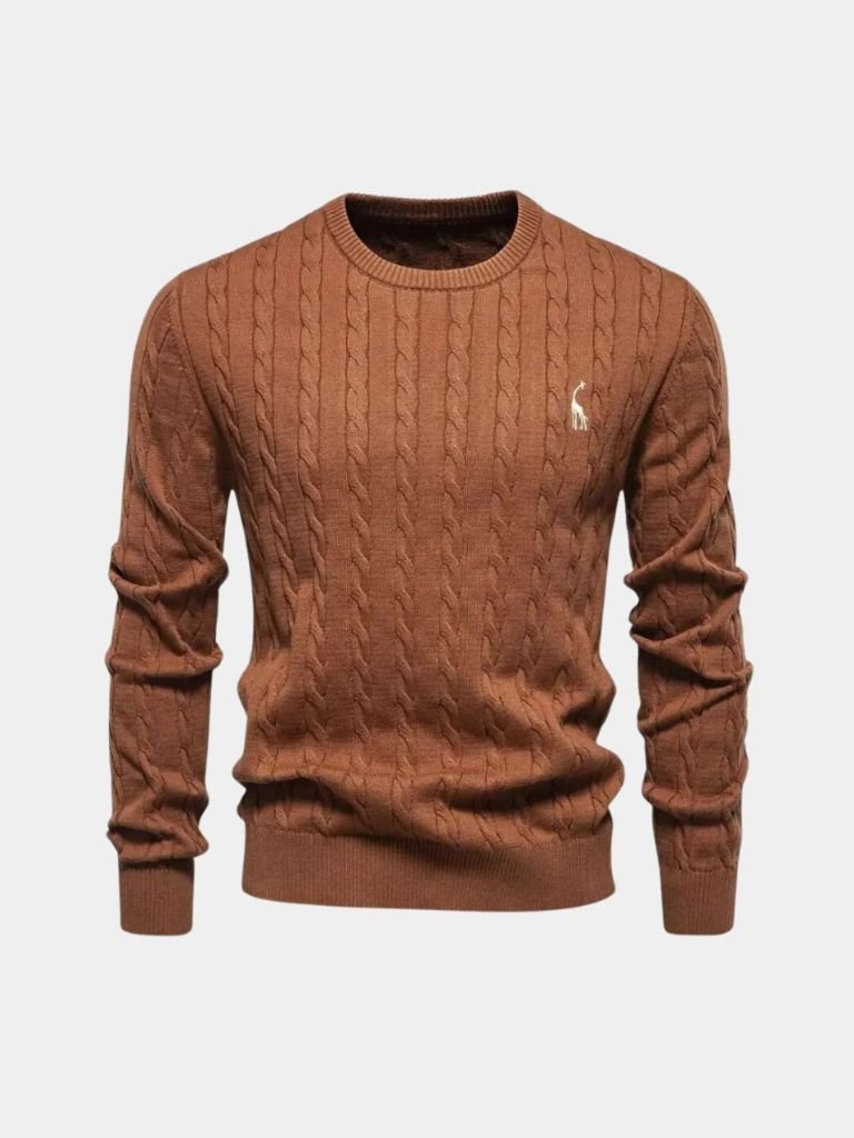 Cotton Crew Neck Pullover Sweater — North Row | View 17