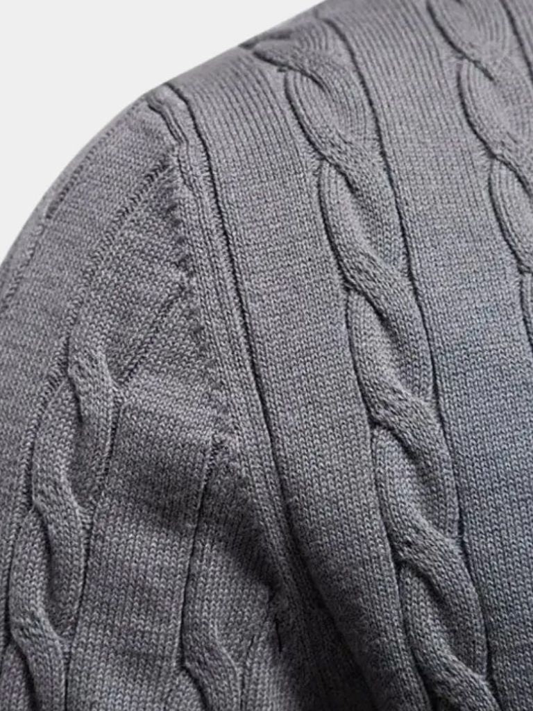 Cotton Crew Neck Pullover Sweater — North Row | Detail View