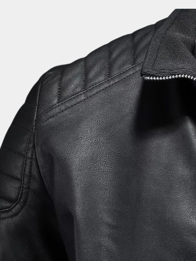 Crusader Leather Jacket — North Row | Detail View