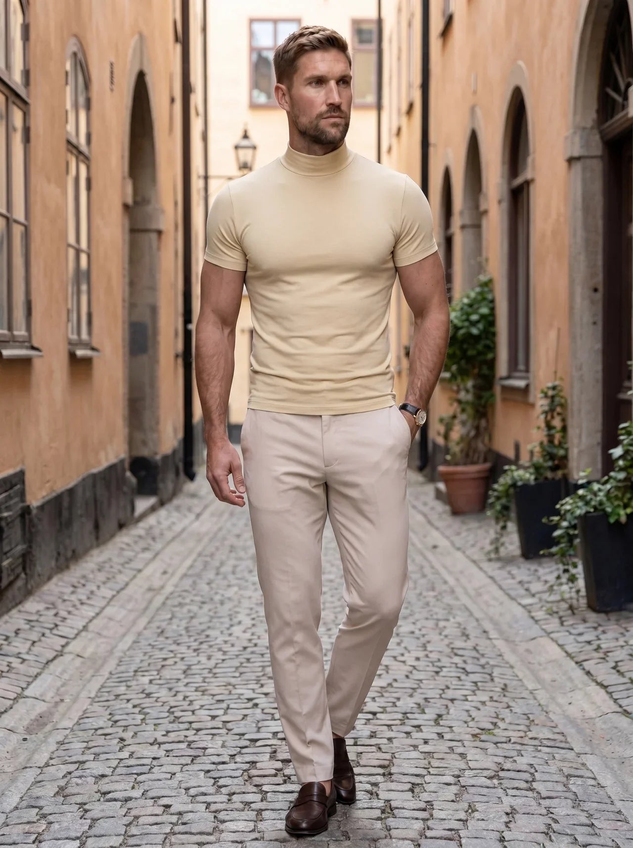 Roll Neck T-Shirt - North Row