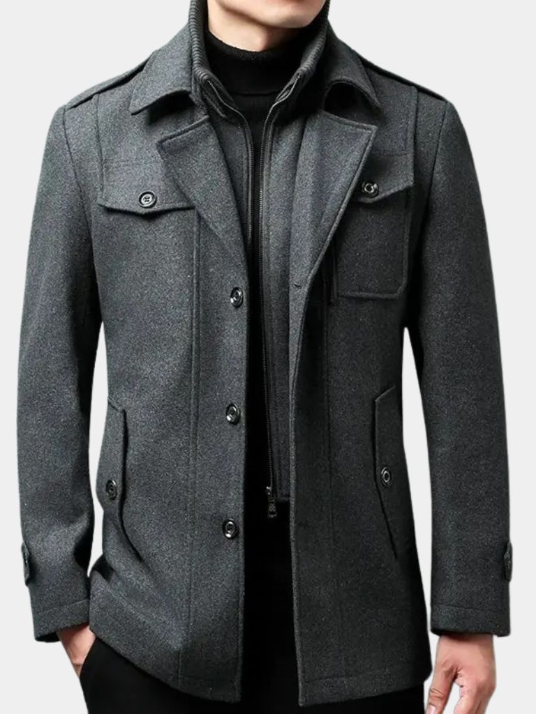 Old Money Two-Piece Winter Coat — North Row | Collar Detail