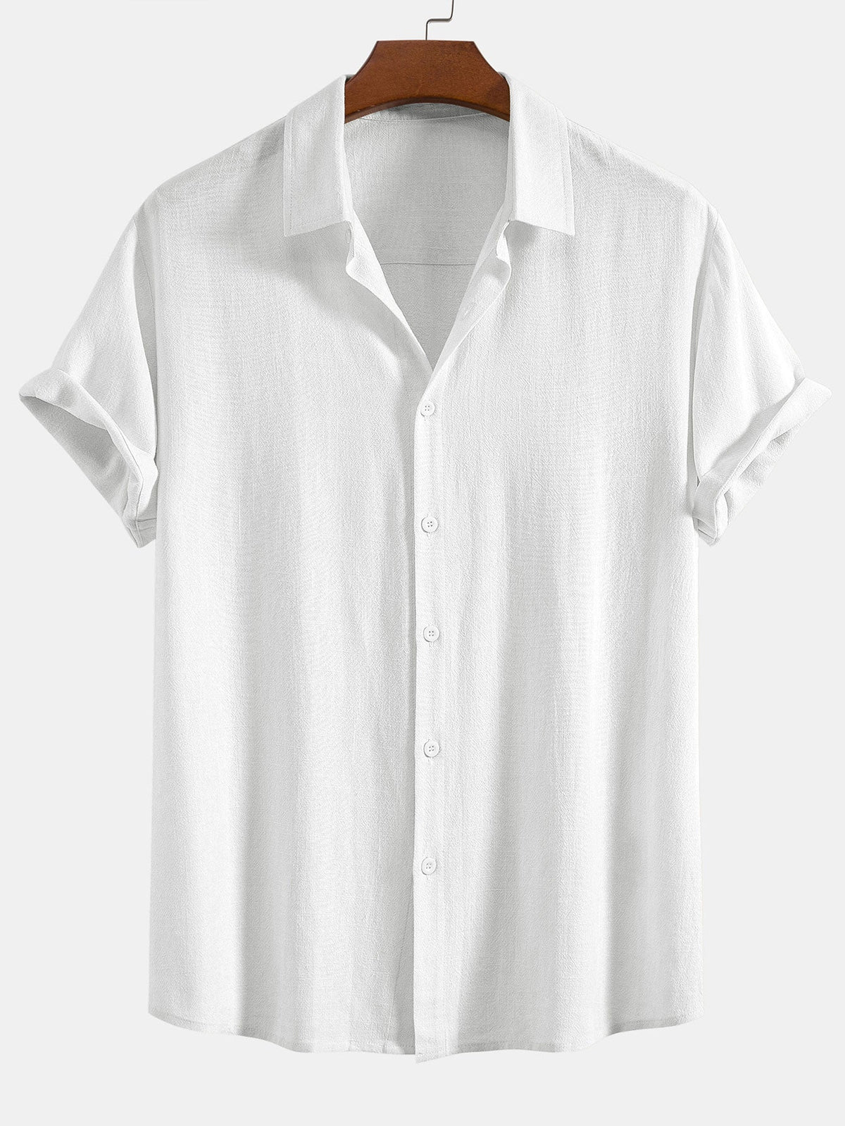 Linen Rayon Blend Button Up Shirt — North Row | Worn Look