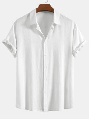 Linen Rayon Blend Button Up Shirt — North Row | Worn Look