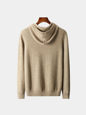 100% Cashmere Hooded Sweater — North Row | Collar Detail