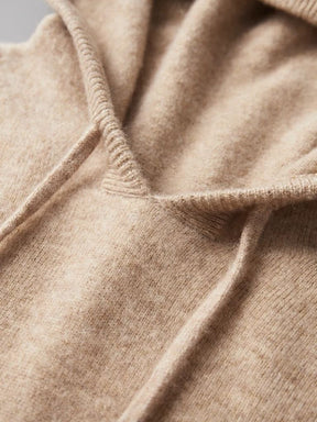 100% Cashmere Hooded Sweater — North Row | Close-Up
