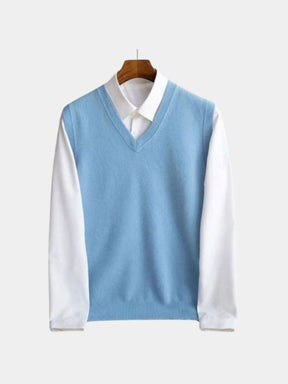100% Merino Wool Sweater Vest — North Row | Model Wearing
