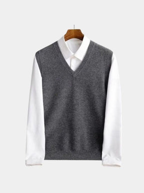 100% Merino Wool Sweater Vest — North Row | Close-Up