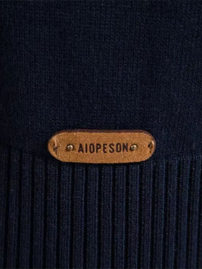 Minimalist High Collar Sweater — North Row | Close-Up