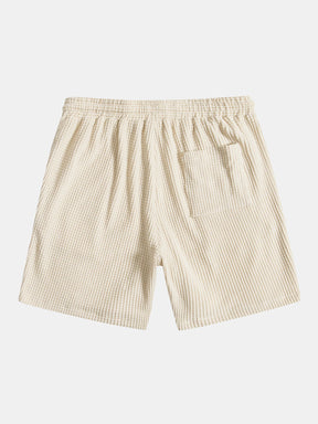 Waffle Button Up Shirt & Shorts — North Row | Model Wearing