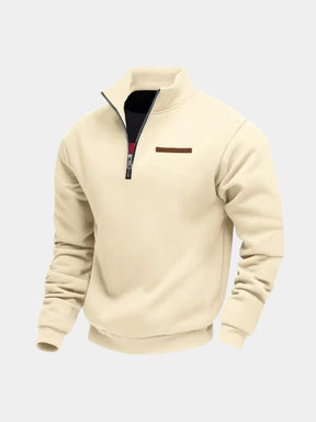 Slate Urban High Collar Pullover — North Row | Collar Detail
