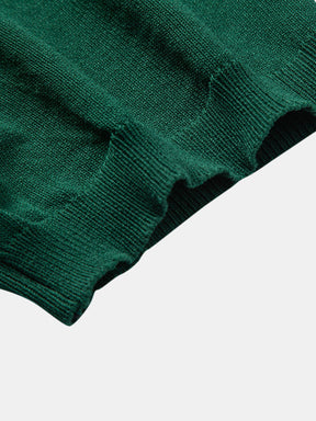 Stripe Jacquard Knit Polo Shirt & Straight Leg Ribbed Pants — North Row | View 21