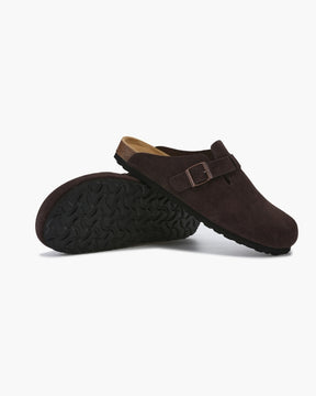 Suede Clogs — North Row | Flat Lay