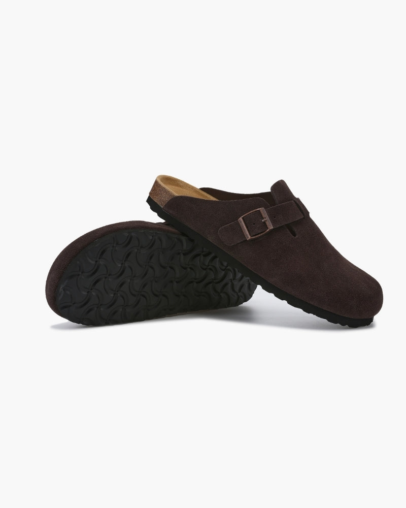 Suede Clogs — North Row | Flat Lay