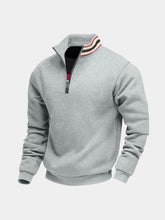 Regent Striped High Collar Pullover — North Row | Front View