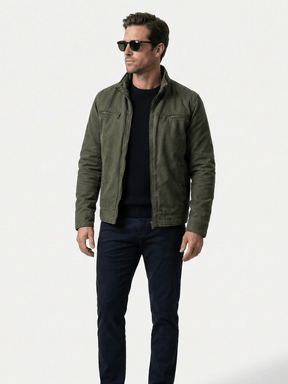 Valmont Vintage Olive Field Jacket — North Row | Side View