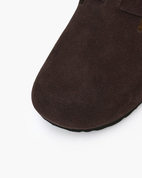 Suede Clogs — North Row | Model Wearing