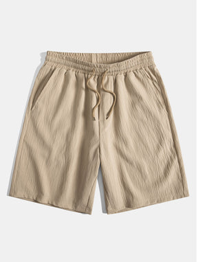 Texture Jacquard Cuban Shirt & Crinkled Textured Drawstring Shorts — North Row | Full Length