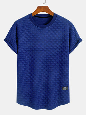 Checkerboard Jacquard  Arc Hem T-Shirt — North Row | Worn Look