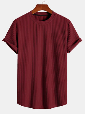 Muscle Fit Ribbed Arc Hem T-Shirt — North Row | Worn Look