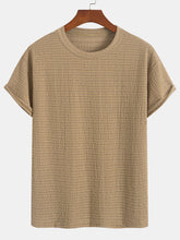 Relax Fit Striped Textured T-Shirt — North Row | Front View