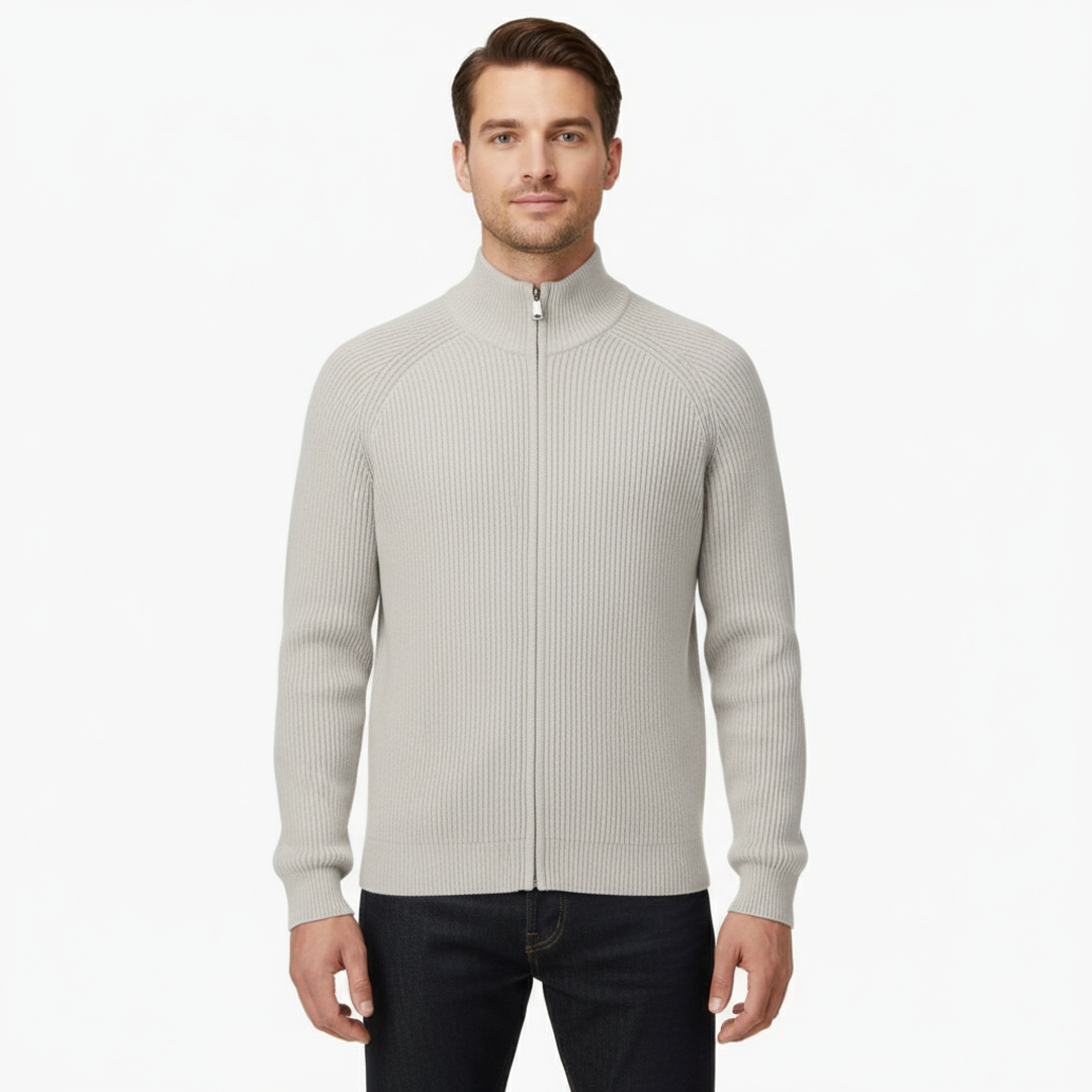 Amal Full-Zip Wool Gilet — North Row | Side View
