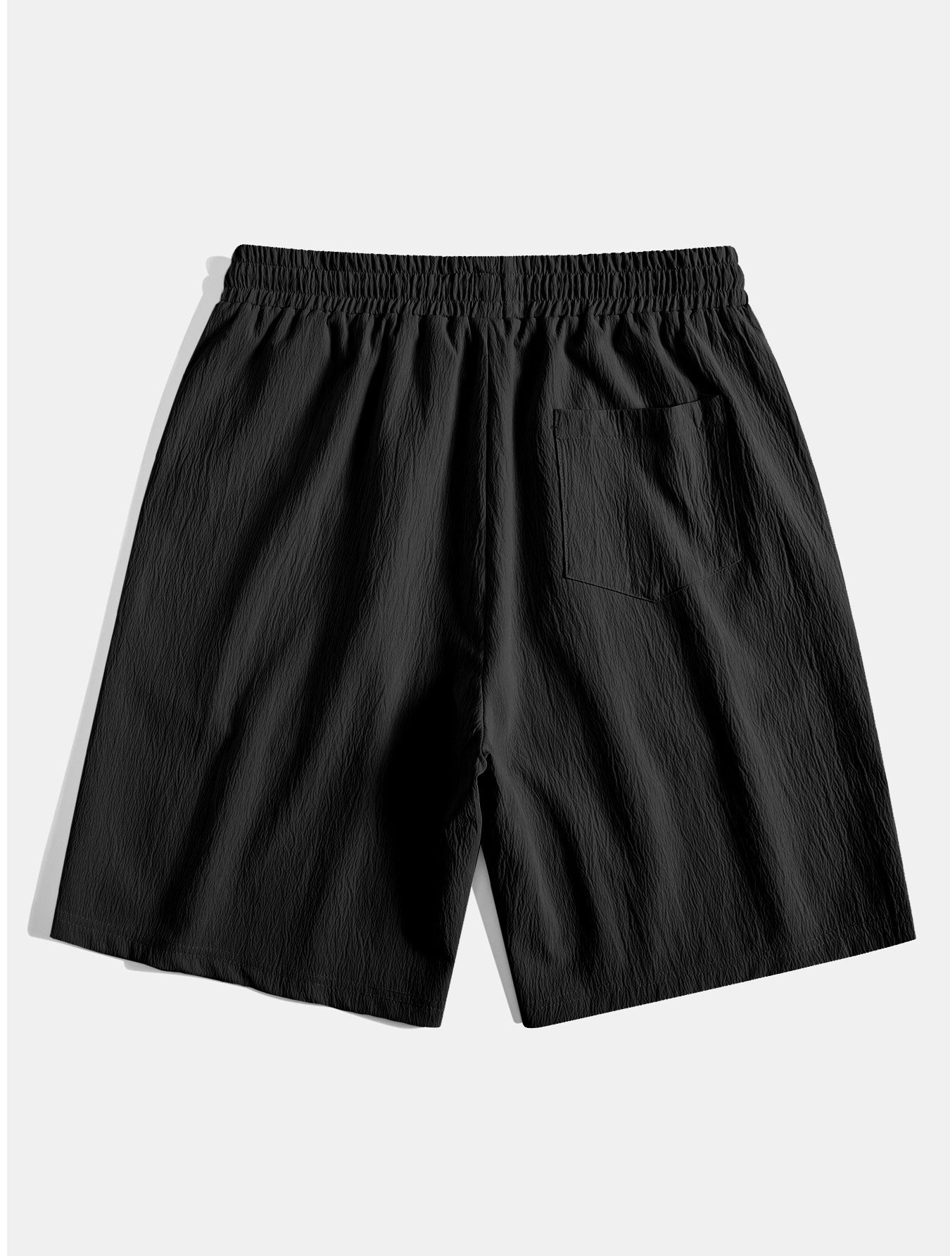 Texture Jacquard Cuban Shirt & Crinkled Textured Drawstring Shorts — North Row | View 14