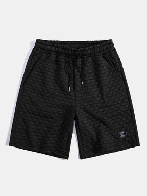 Checkerboard Jacquard  Arc Hem Hooded T-Shirt & Shorts — North Row | Model Wearing