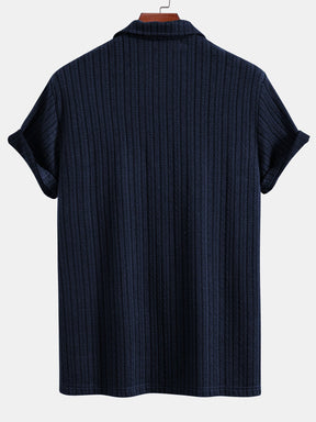 Wheat Ear Jacquard Polo Shirt — North Row | Flat Lay