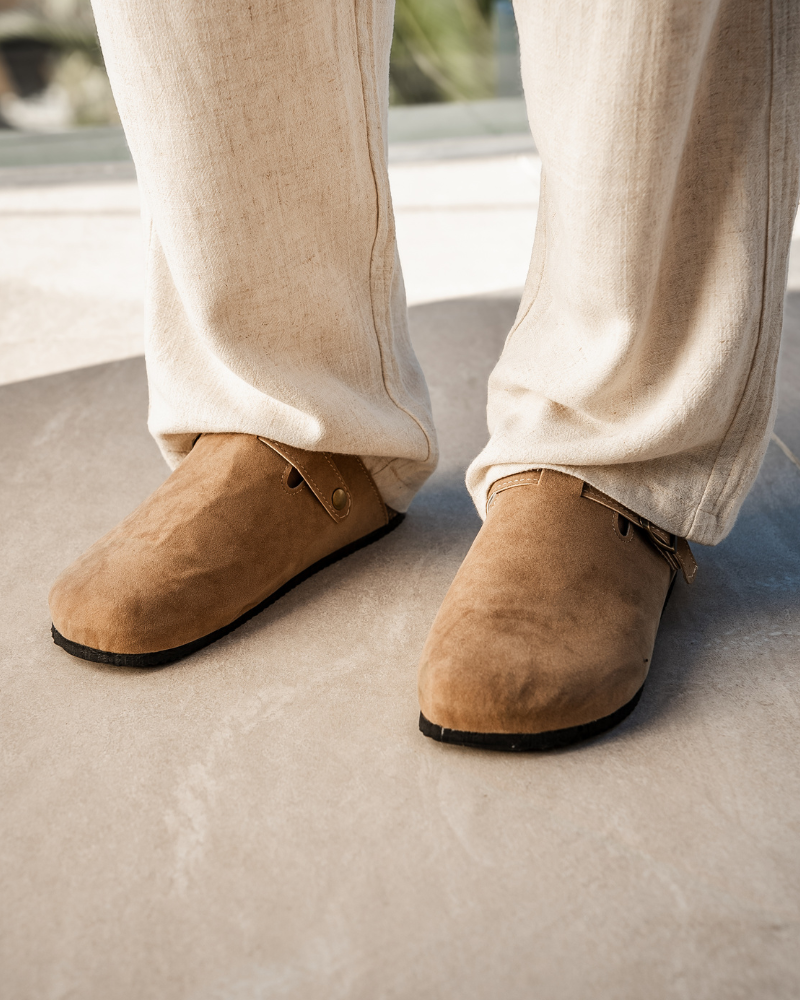 Suede Clogs — North Row | Front View