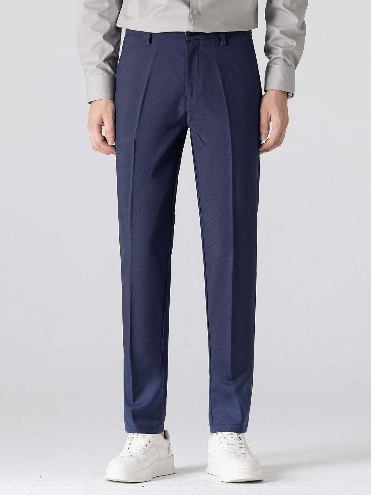 Slim Fit Tapered Trousers — North Row | Full Length
