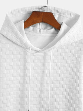 Checkerboard Jacquard  Arc Hem Hooded T-Shirt & Shorts — North Row | View 16