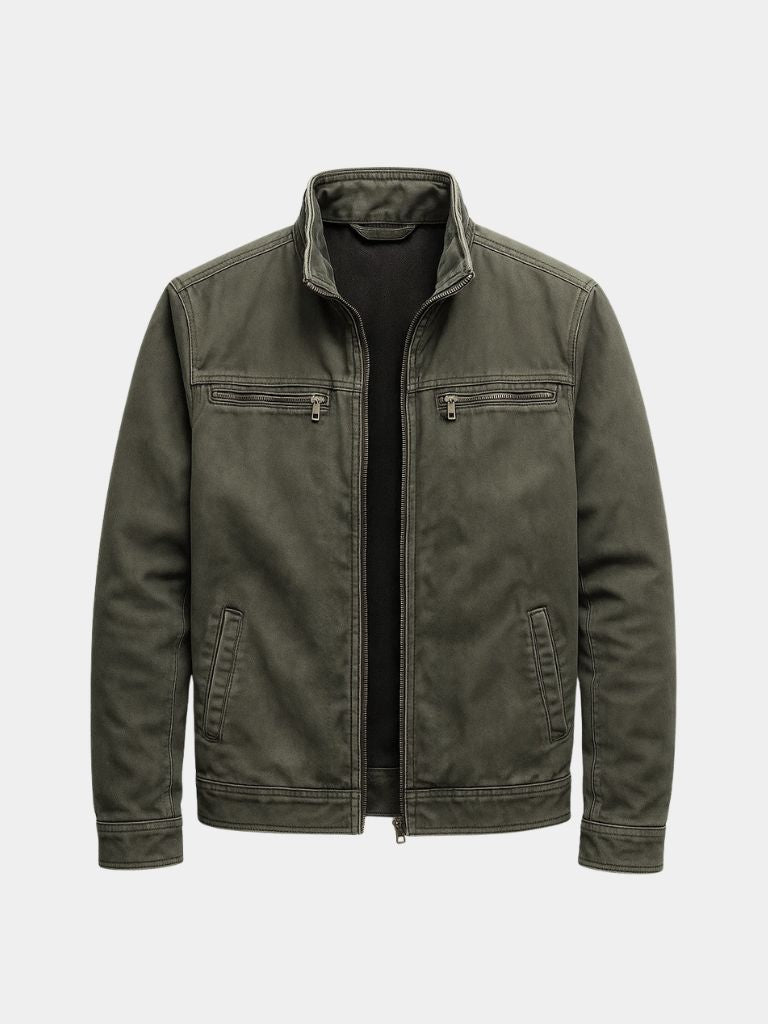 Valmont Vintage Olive Field Jacket — North Row | Front View