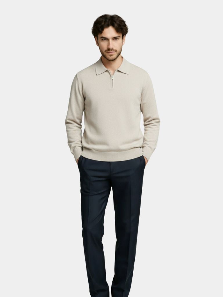 Casual Polo Pullover — North Row | Back View