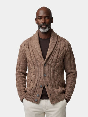 Men's Knitted Cardigan — North Row | Front View