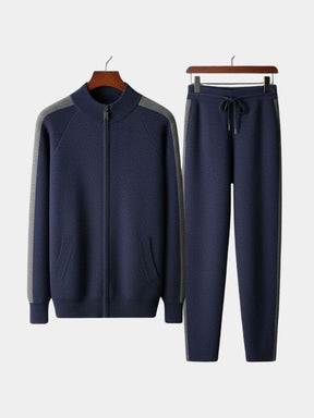 Belvoir Taupe Cashmere Set — North Row | Collar Detail