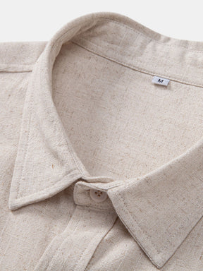 Linen Rayon Blend Pocket Utility Shirt & Straight Leg Linen Pants — North Row | View 15