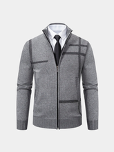 Graphite Symmetry Knit Jacket — North Row | Close-Up